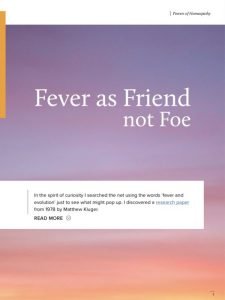 Fever as Friend not Foe