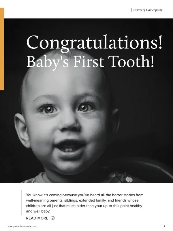 Homeopathy for Baby's First Tooth